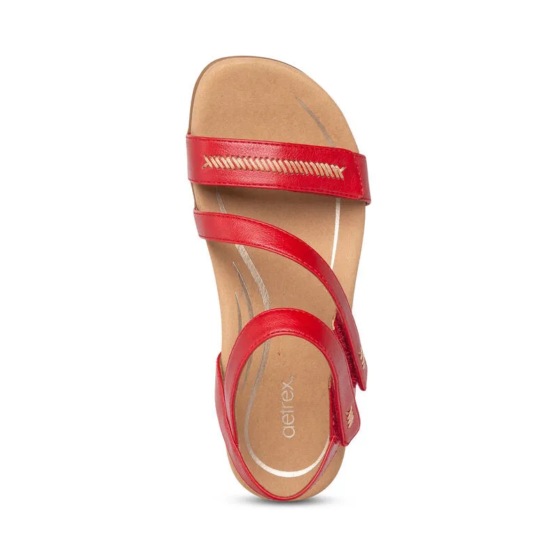 AETREX  Gabby Adjustable Quarter Strap - Red