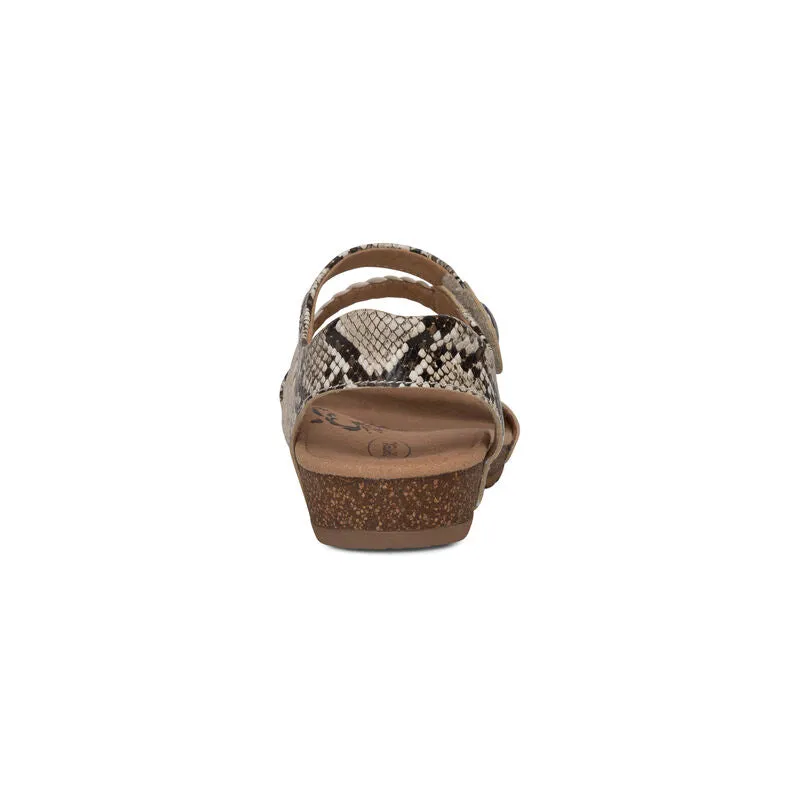 Aetrex Women's Jillian Braided Quarter Strap Sandal - Snake SC497