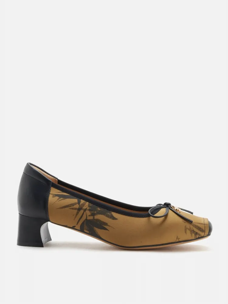 Ashlyn Printed Bow Heels