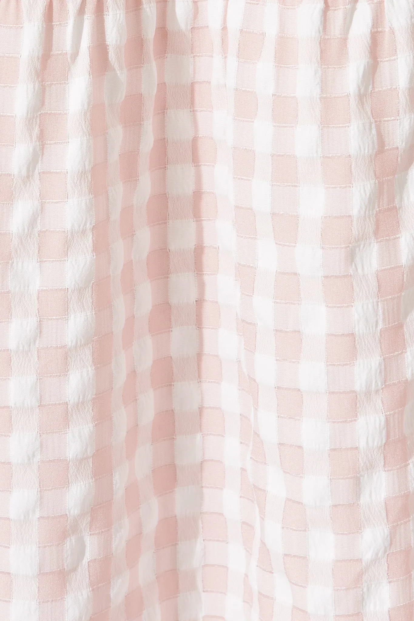 Blush Gingham Midi Dress
