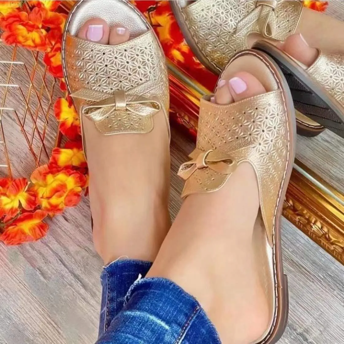 Breathable Open Toe Slipper