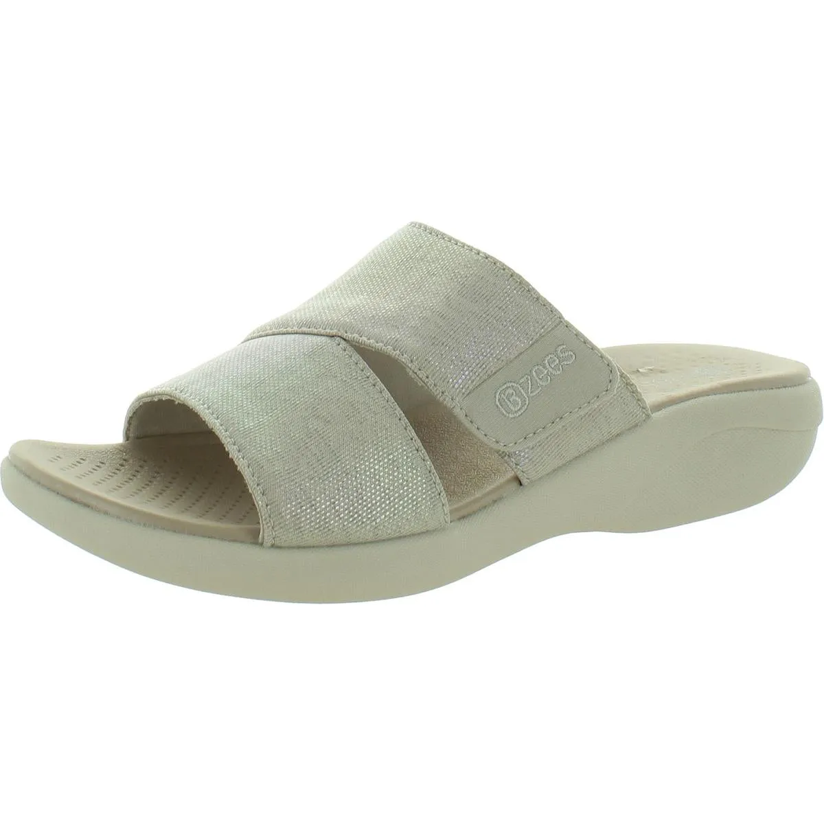 Bzees Womens Carefree Slip On Comfort Mules
