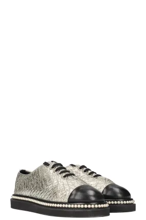 CHANEL Platform Lace Up Flats