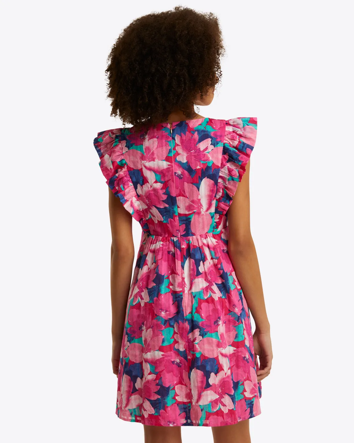 Ciara Babydoll Dress in Shadow Stripe