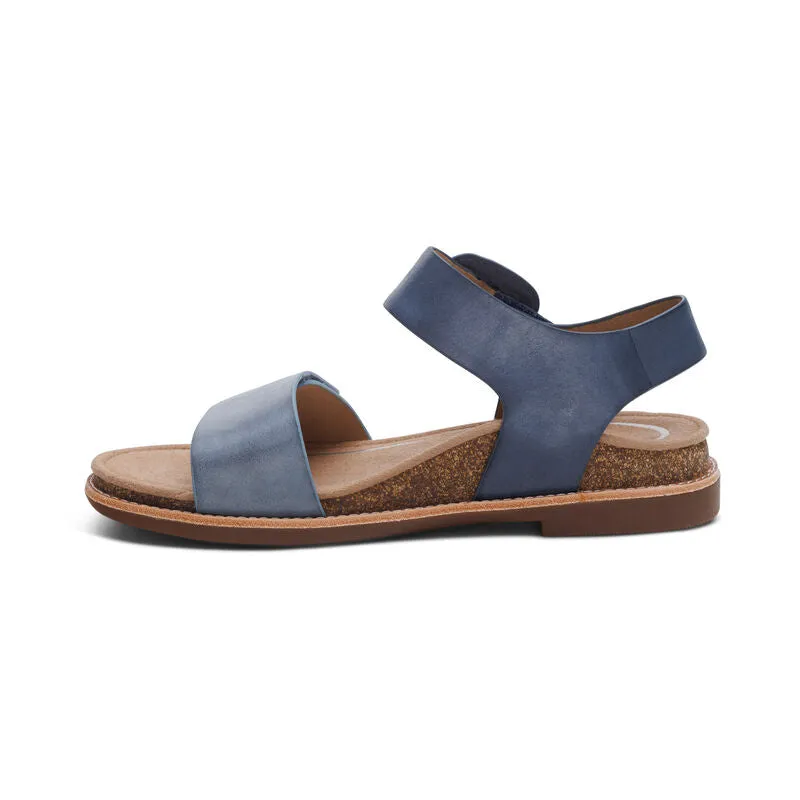 Claire Quarter Strap Sandal - Navy