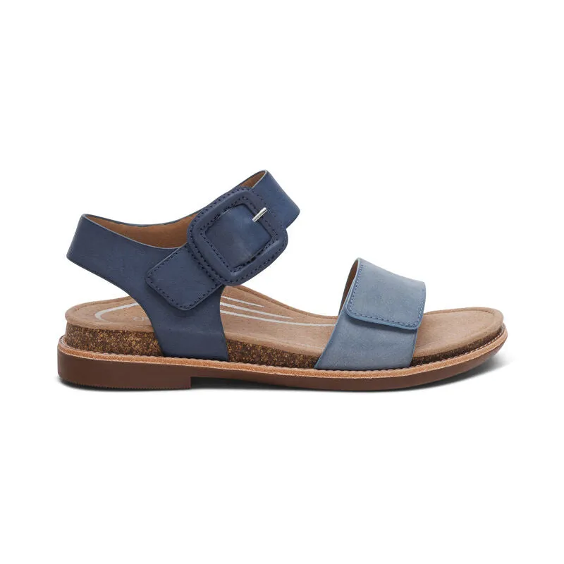 Claire Quarter Strap Sandal - Navy
