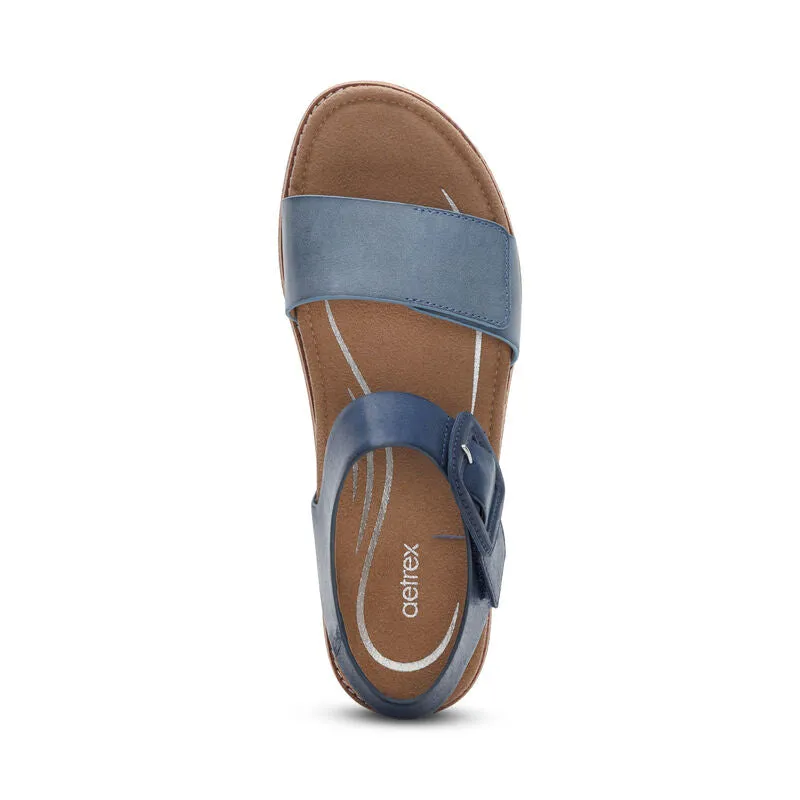 Claire Quarter Strap Sandal - Navy