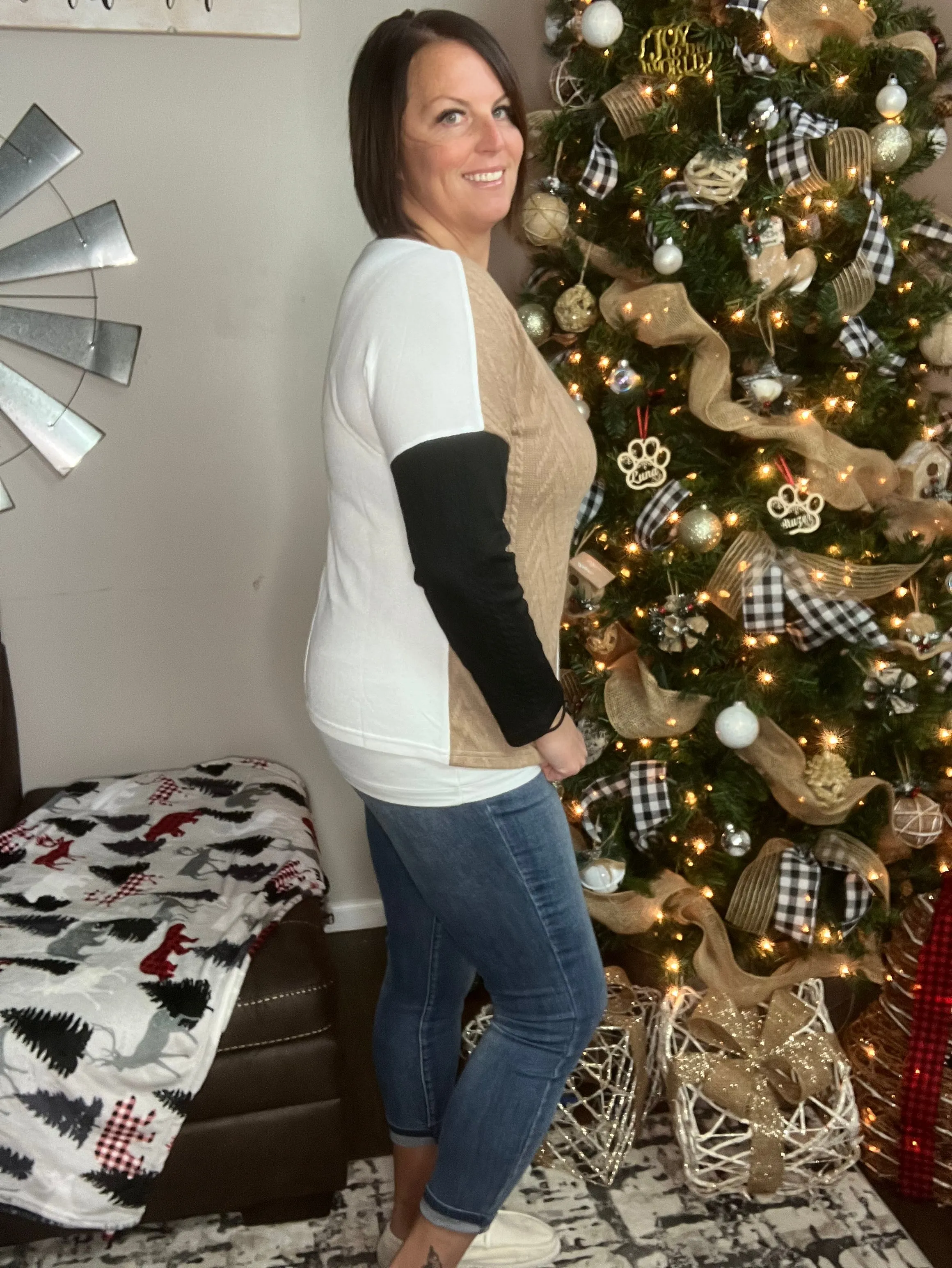 Colorblock Knit Top