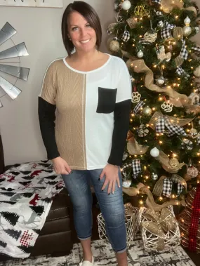 Colorblock Knit Top