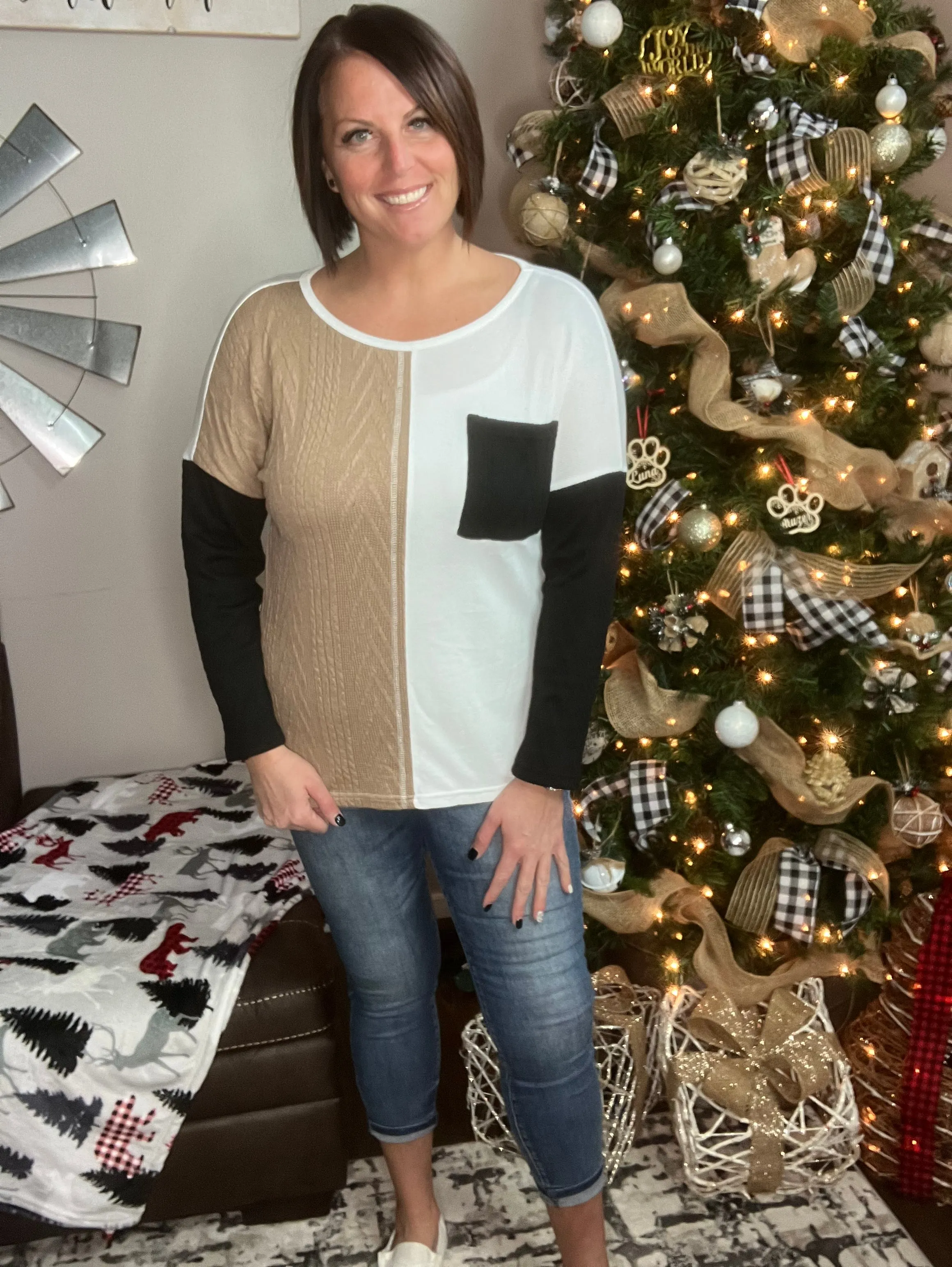 Colorblock Knit Top