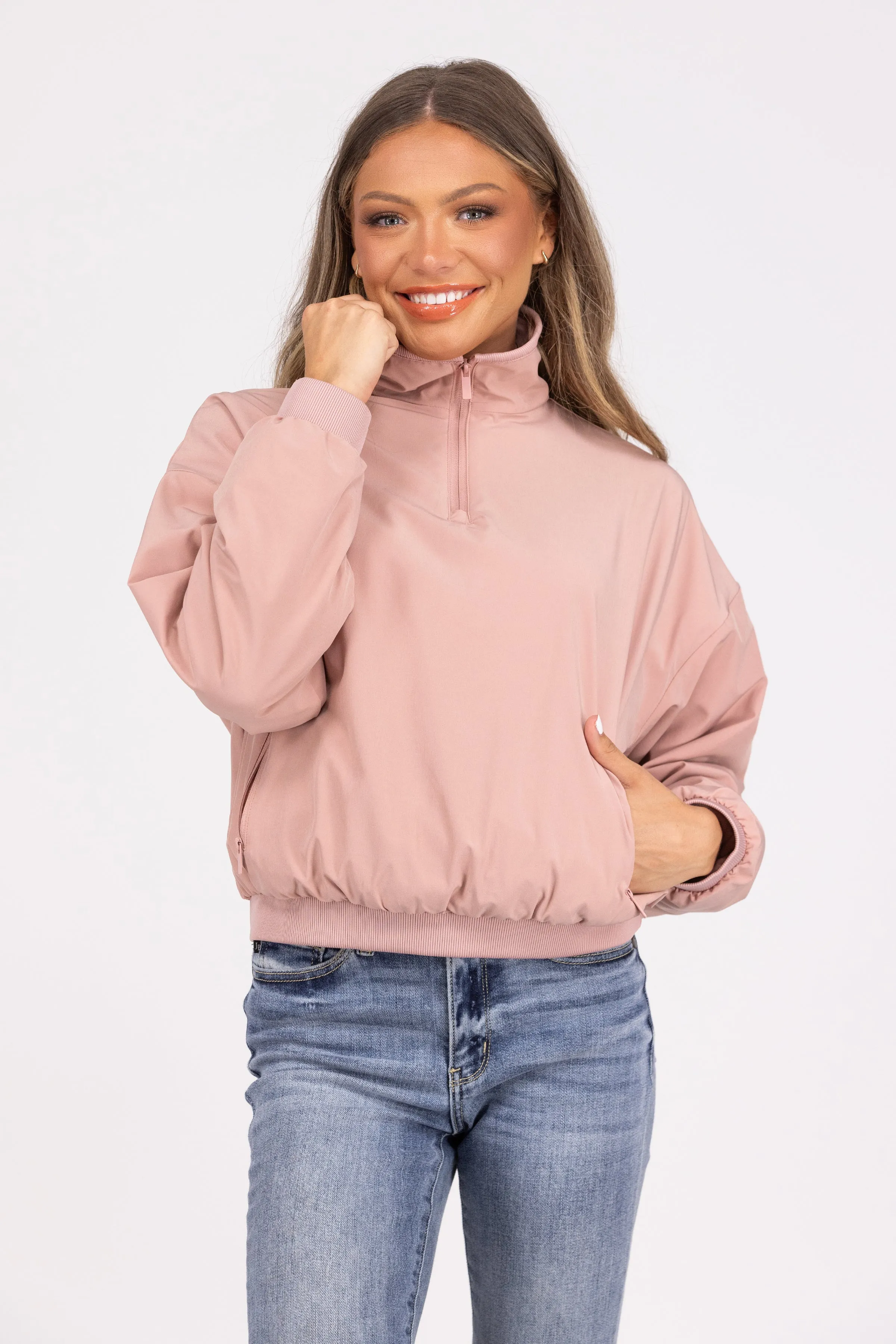 Come And Get Me Mock Neck Pullover Jacket * Final Sale*