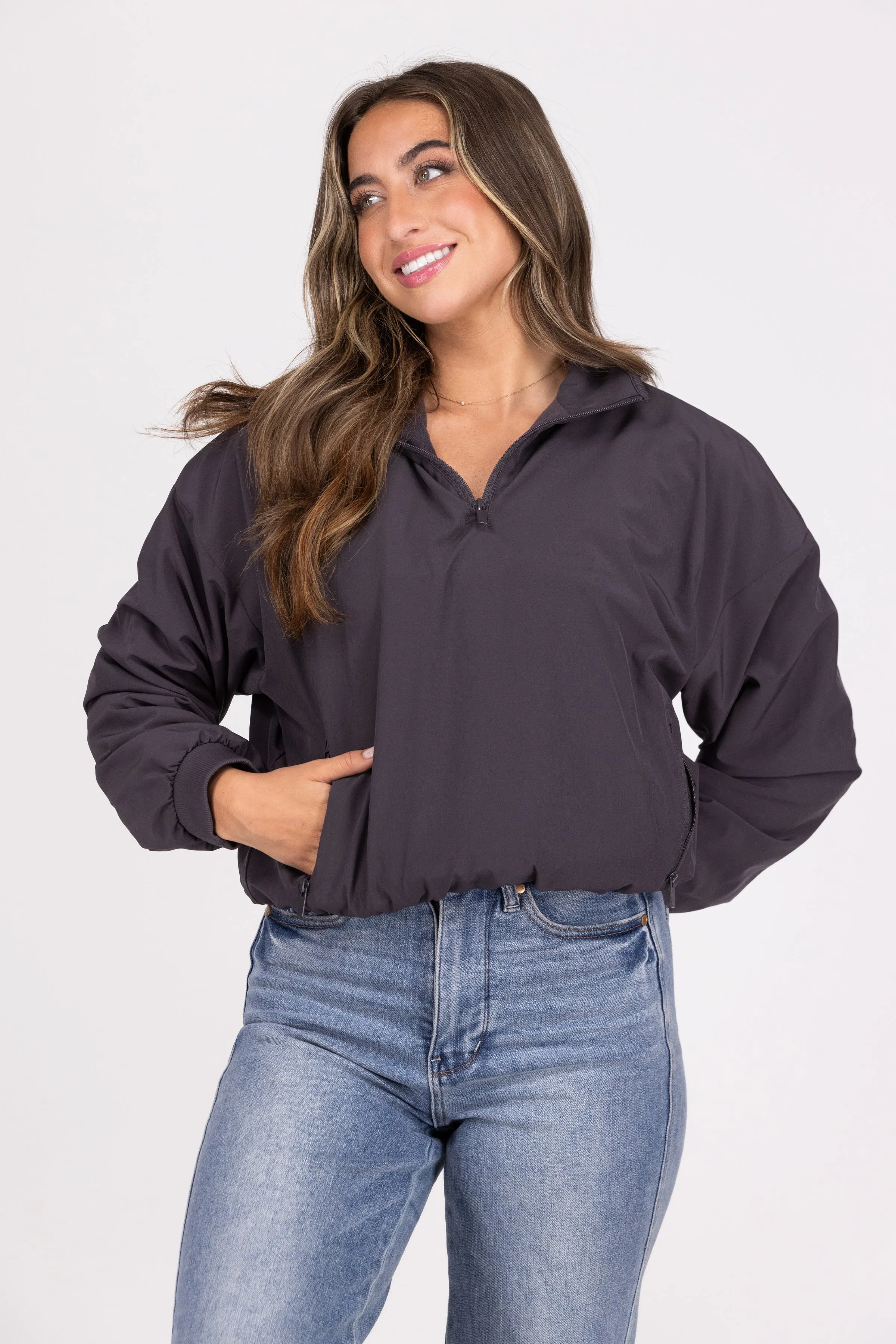 Come And Get Me Mock Neck Pullover Jacket * Final Sale*