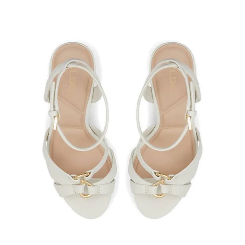 Elbalia Women's Heeled Sandals - White
