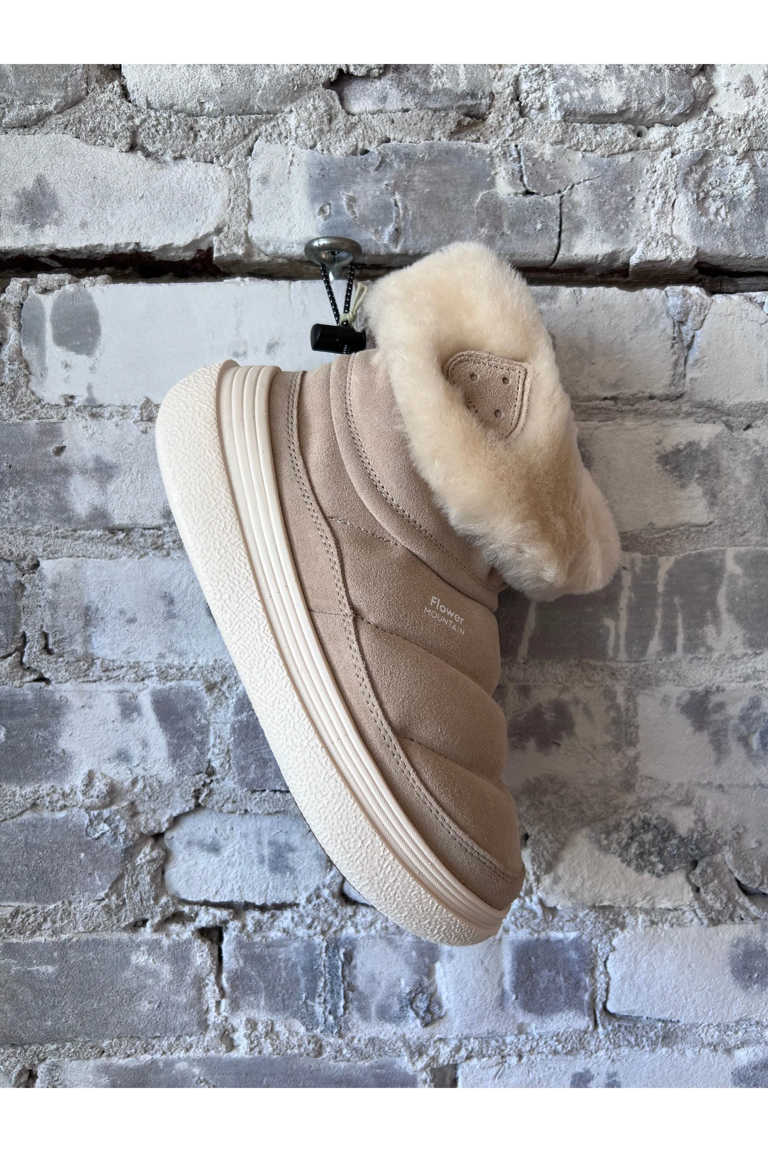 Fami Suede/Shearling Mid Boot - Light Brown
