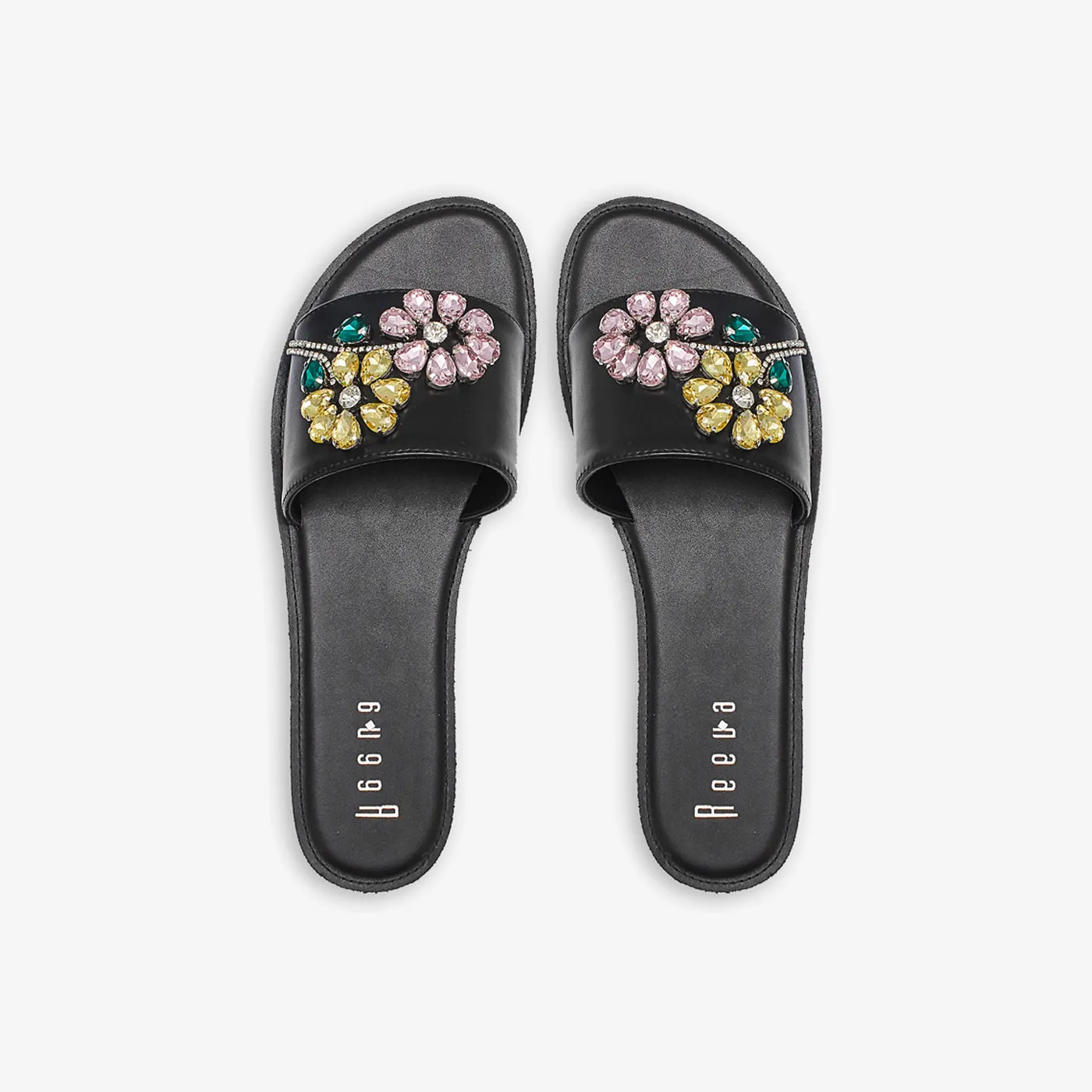 Fancy Crystal Floral Chappal