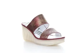JESY302FLY Bordeaux Strappy Mules
