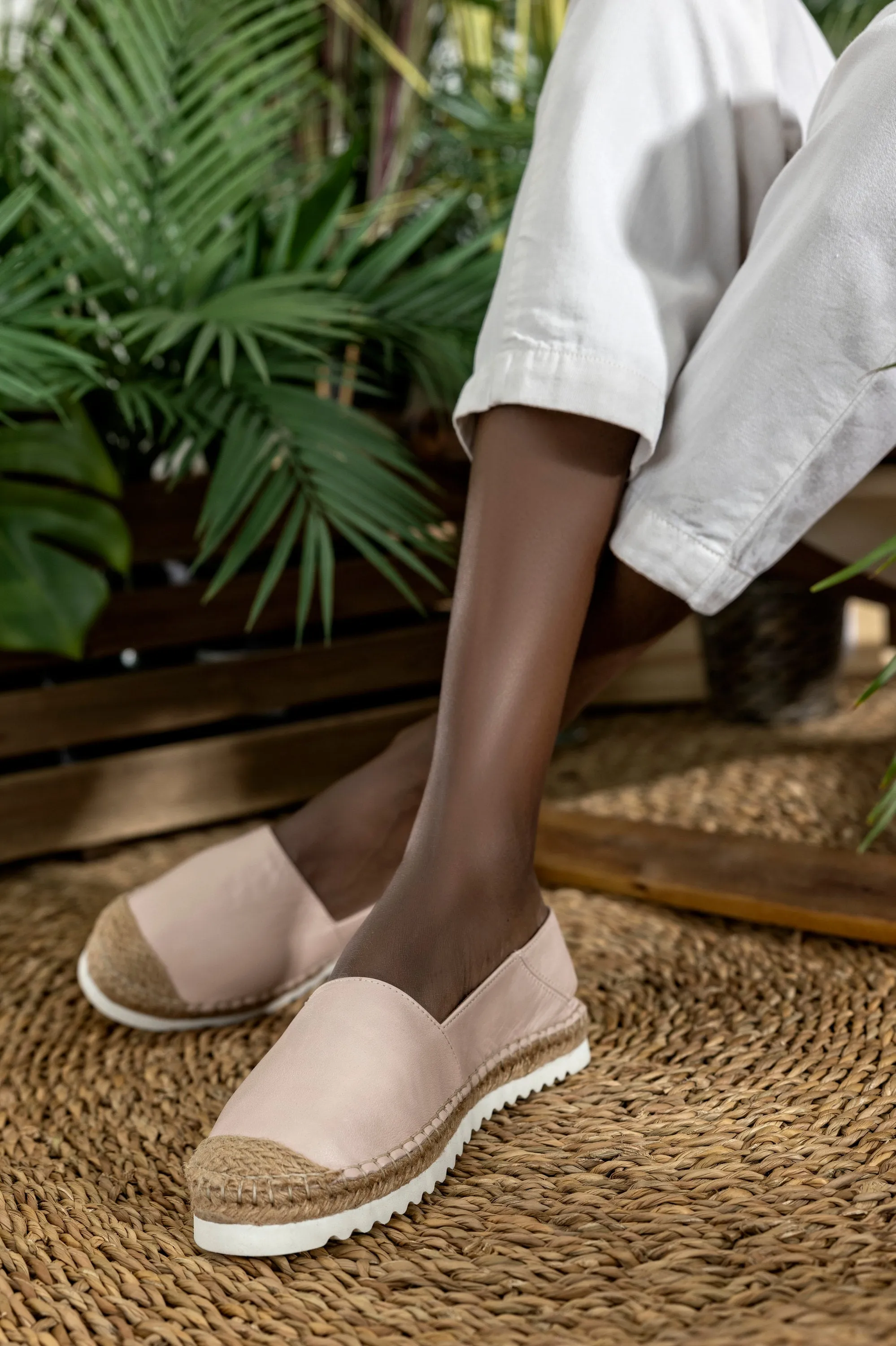 Leather espadrilles