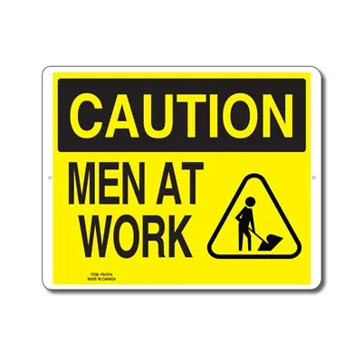 MEN AT WORK - CAUTION SIGN