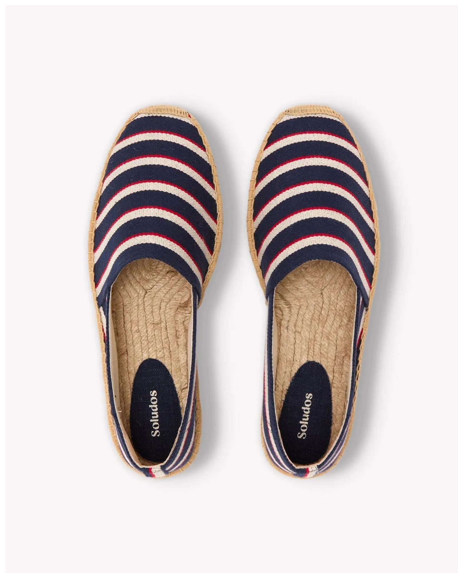 Mens_Espadrilles_The Original_Woven Stripes_Classic - Navy - Ivory - Red
