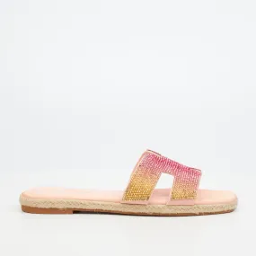 Miss Black Harper 1 Flat Sandal - Pink