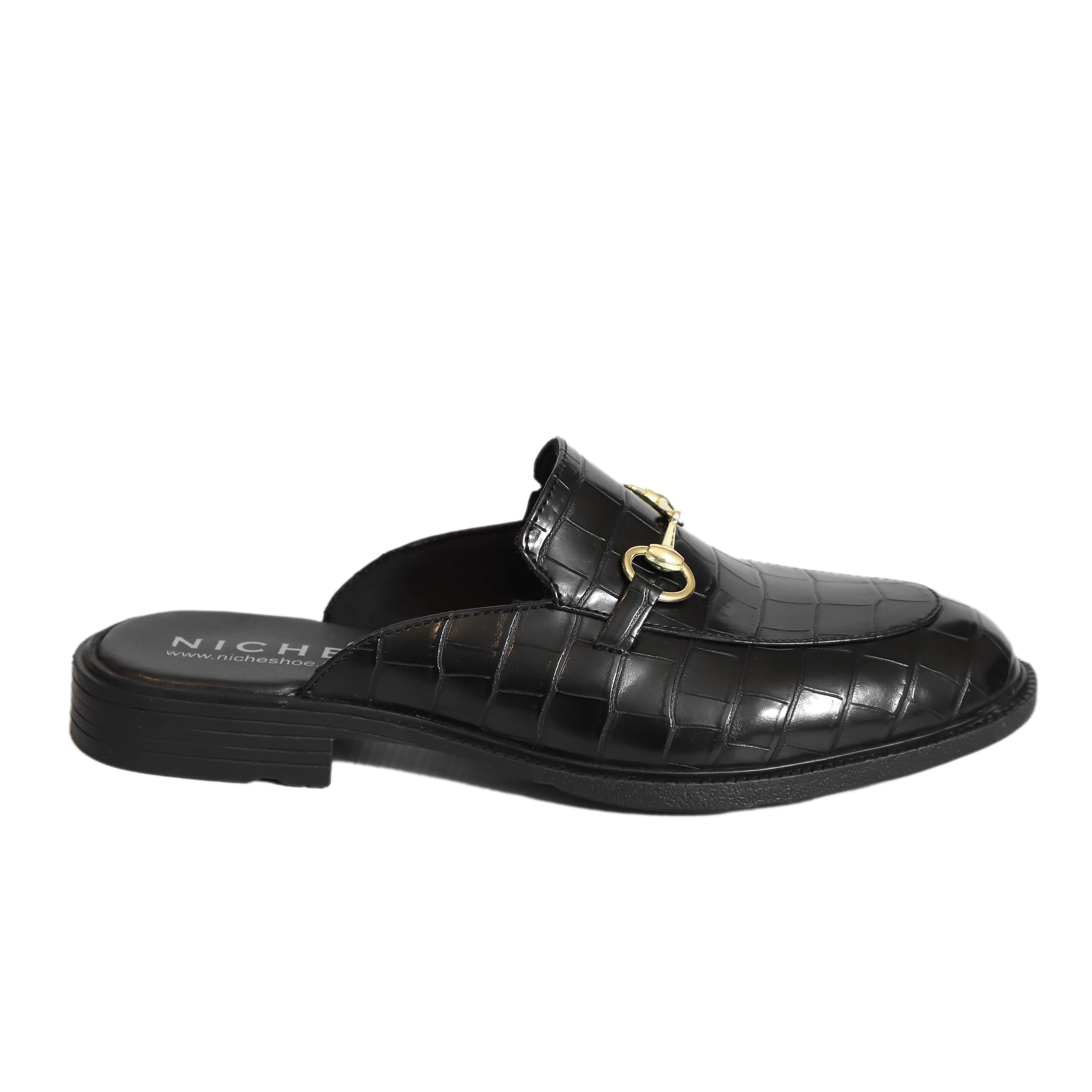 NICHE Black Cro-Co Pattern Mule