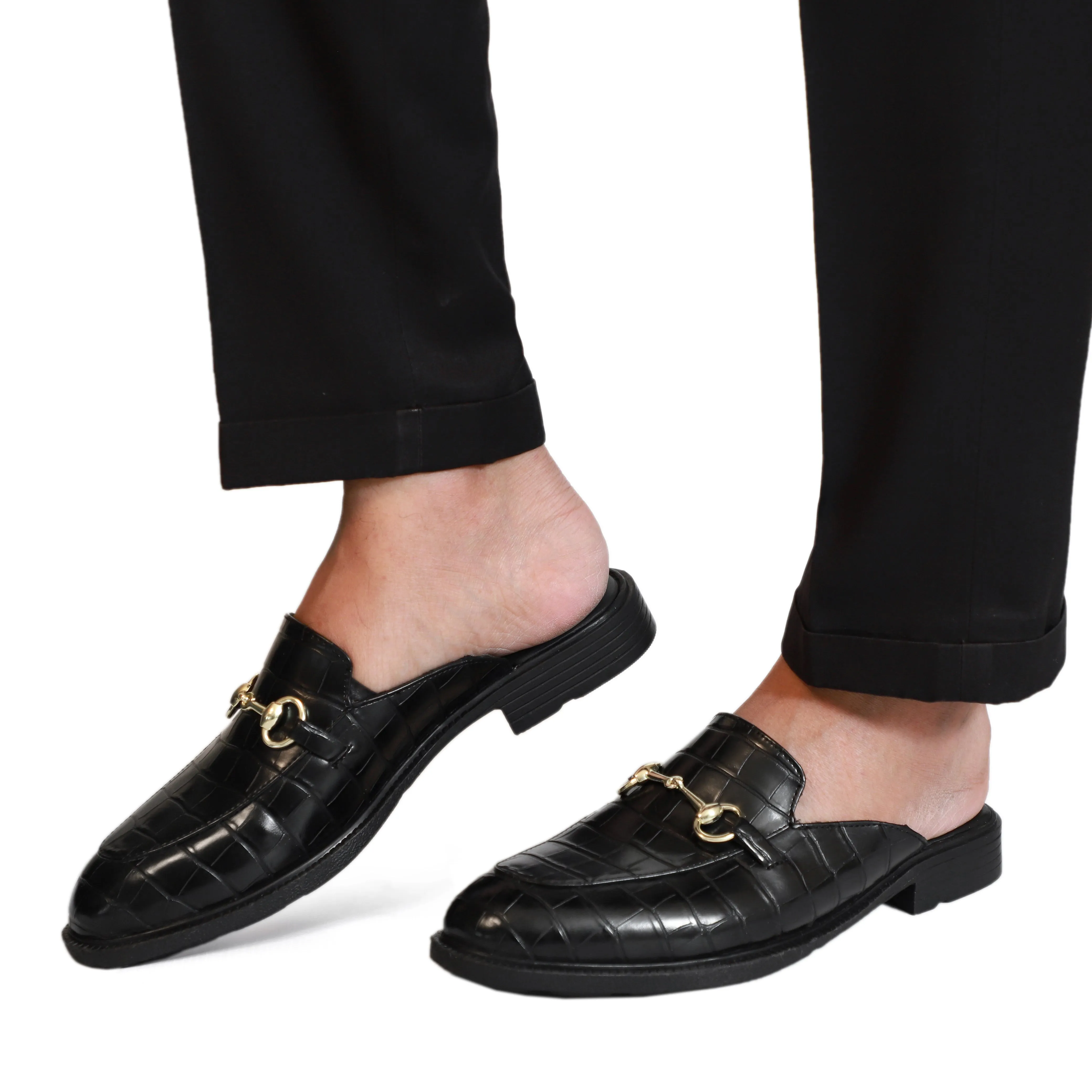 NICHE Black Cro-Co Pattern Mule