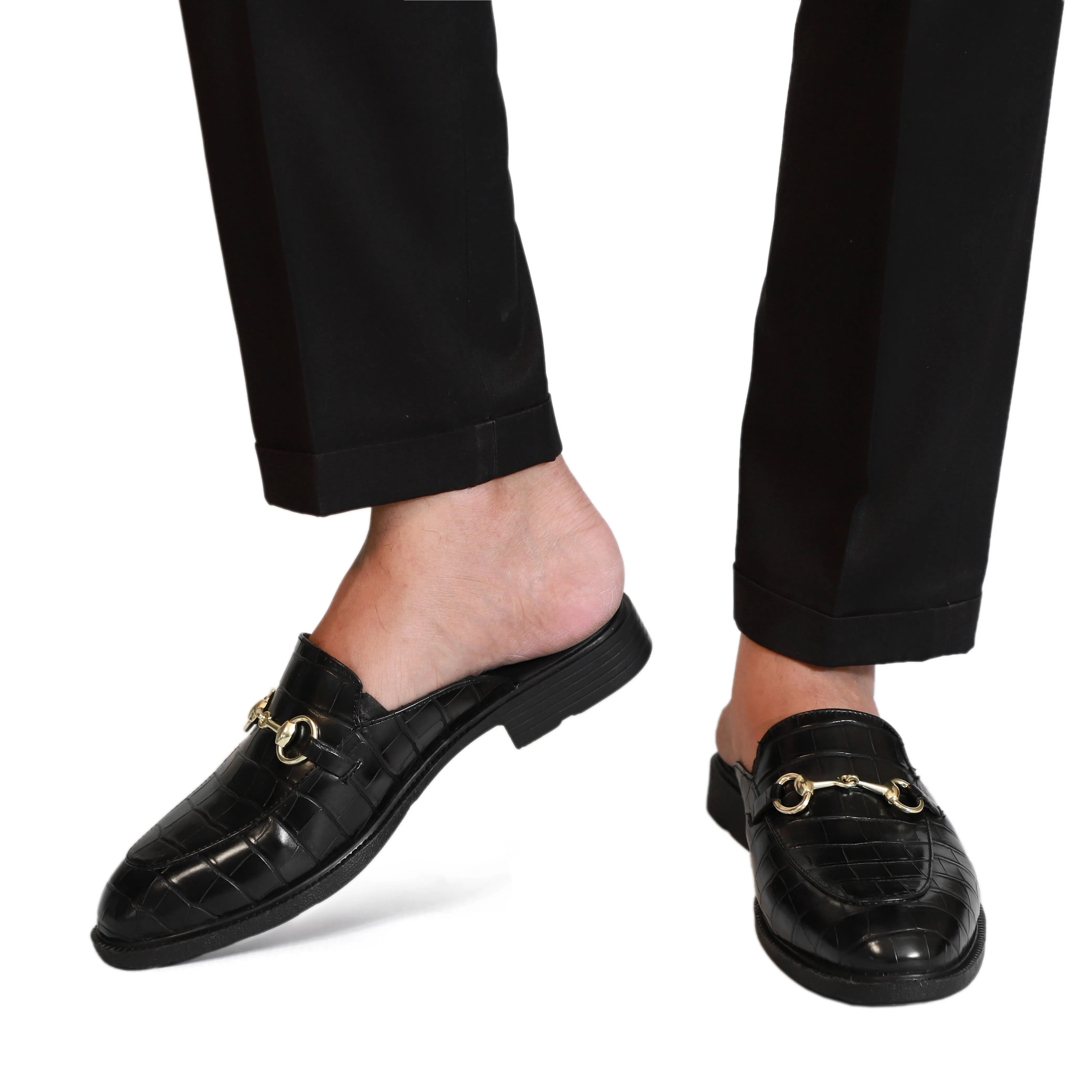 NICHE Black Cro-Co Pattern Mule