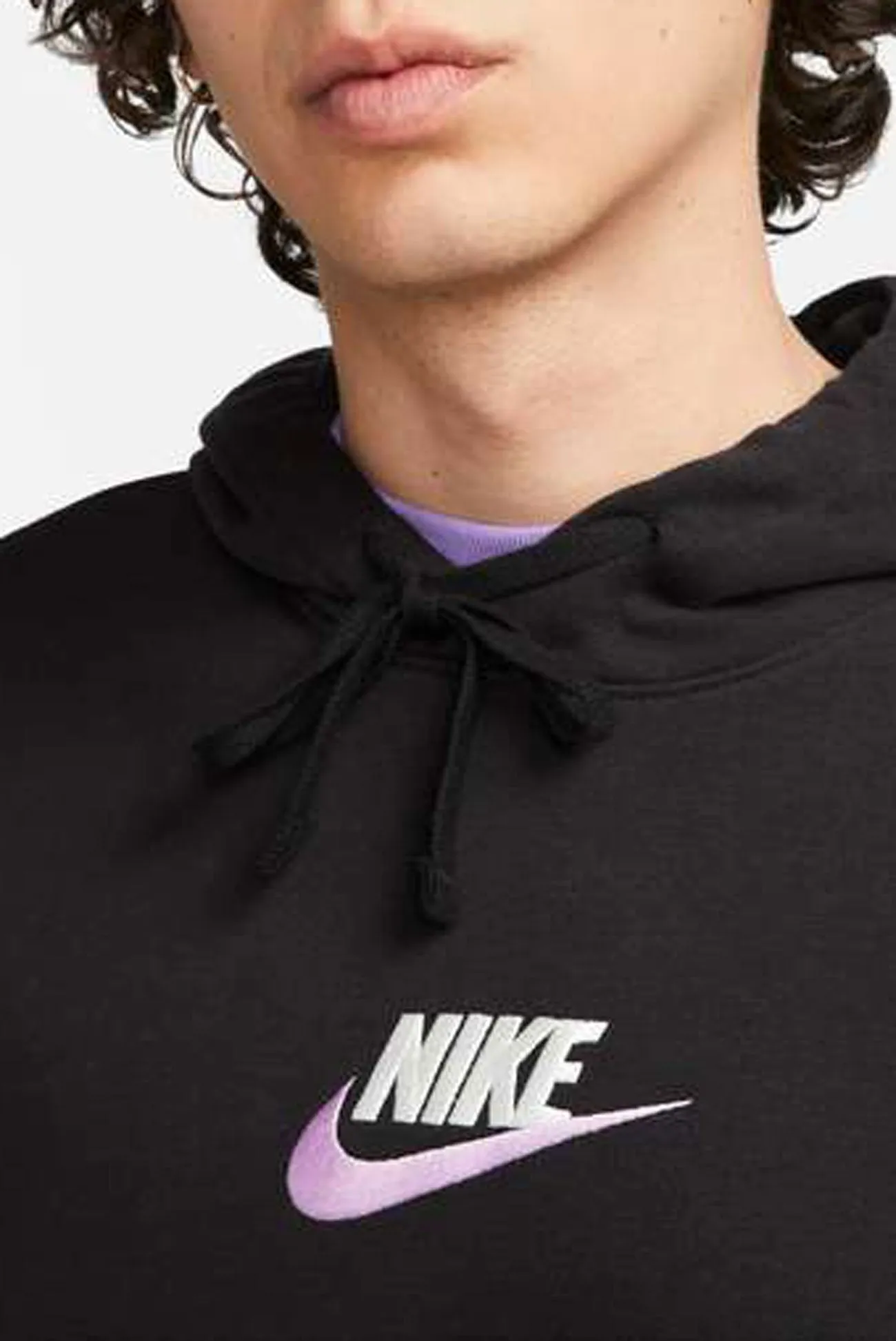 Nike Club Fleece  French Terry Pullover Hoodie Black