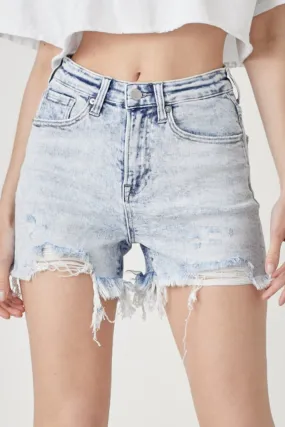 Ryan -Distressed High Rise Denim Shorts - Risen - Exclusively Online