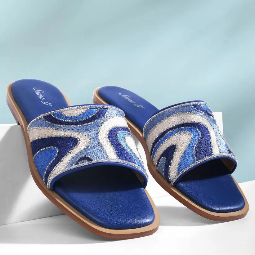SAINT  GIORGIA  MULTI BLUE SLIP ON