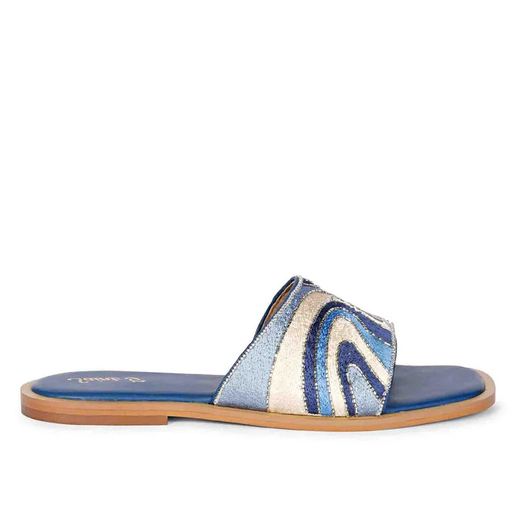 SAINT  GIORGIA  MULTI BLUE SLIP ON