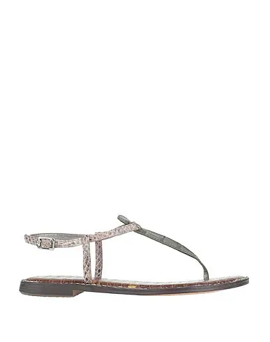 Sam Edelman Gigi Dark Green Croco Embossed Open Toe Ankle Strap Flats Sandals