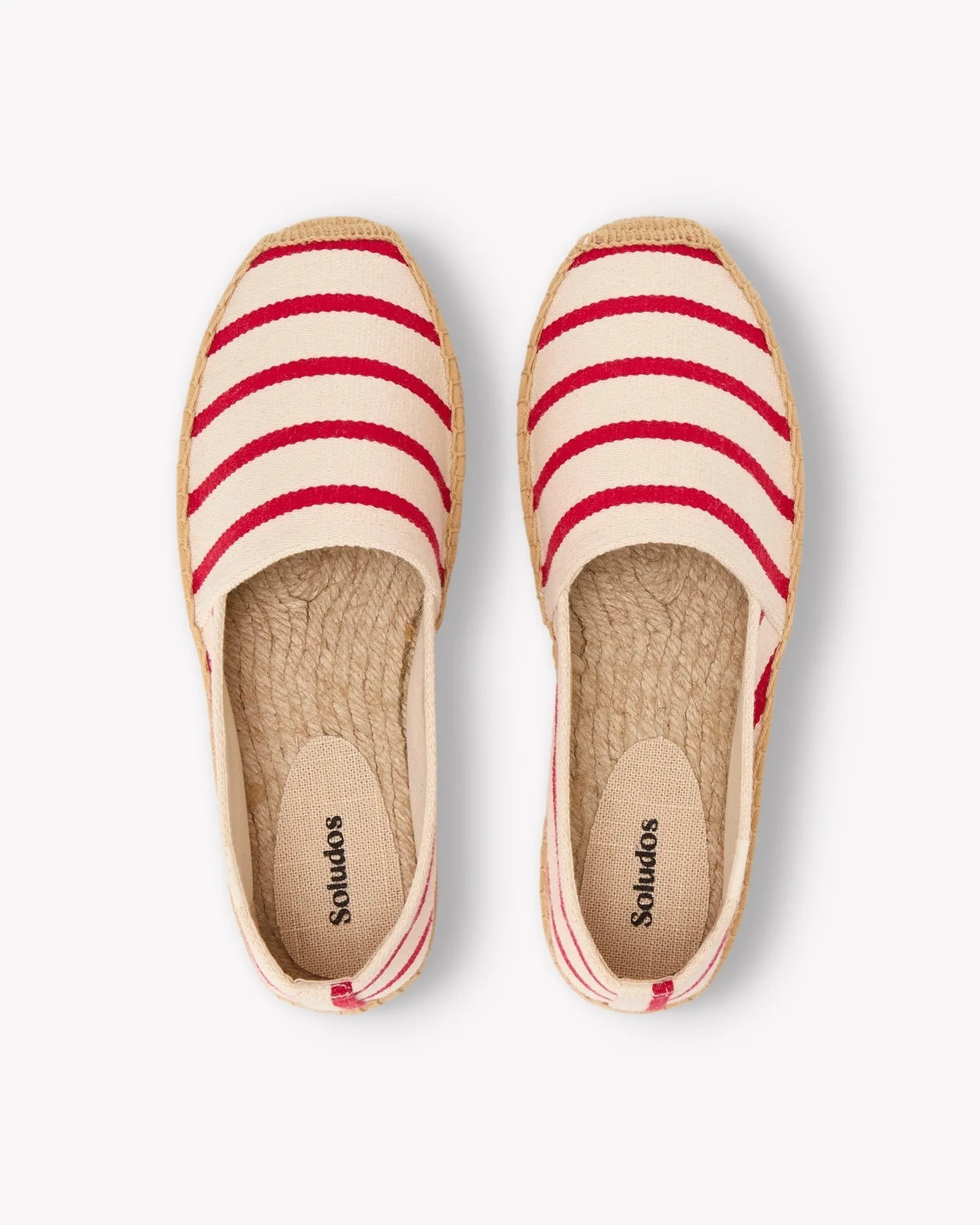 Womens_Espadrilles_The Original_Woven Stripes_Classic - Ivory - Red