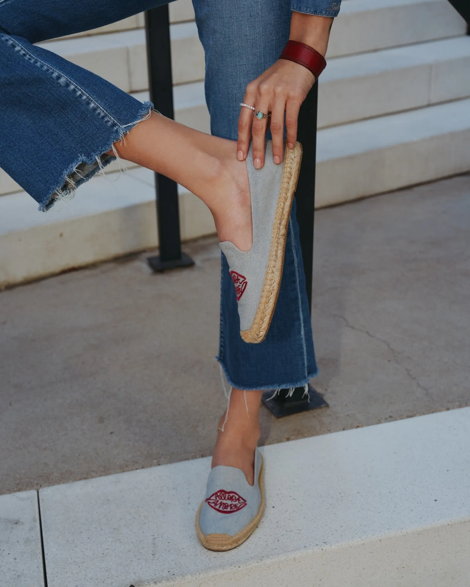 Womens_Espadrilles_The Smoking_Embroidery_Dolphin Blue - Allora Amore