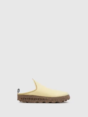 Yellow Closed Mules